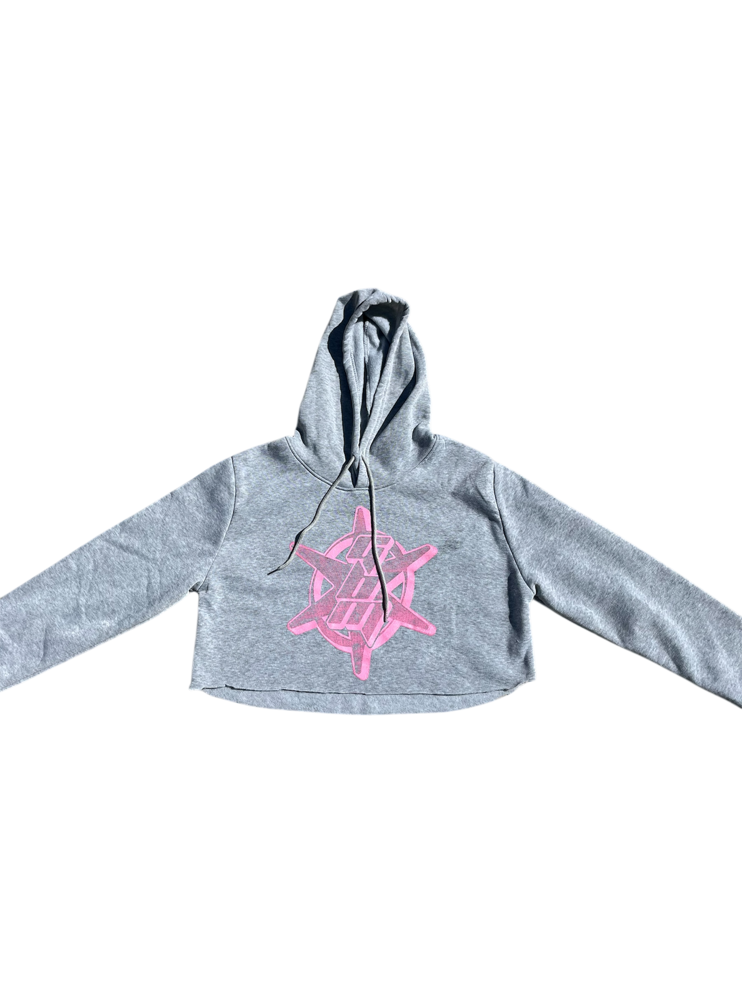 Cropped Pink star Hoodie